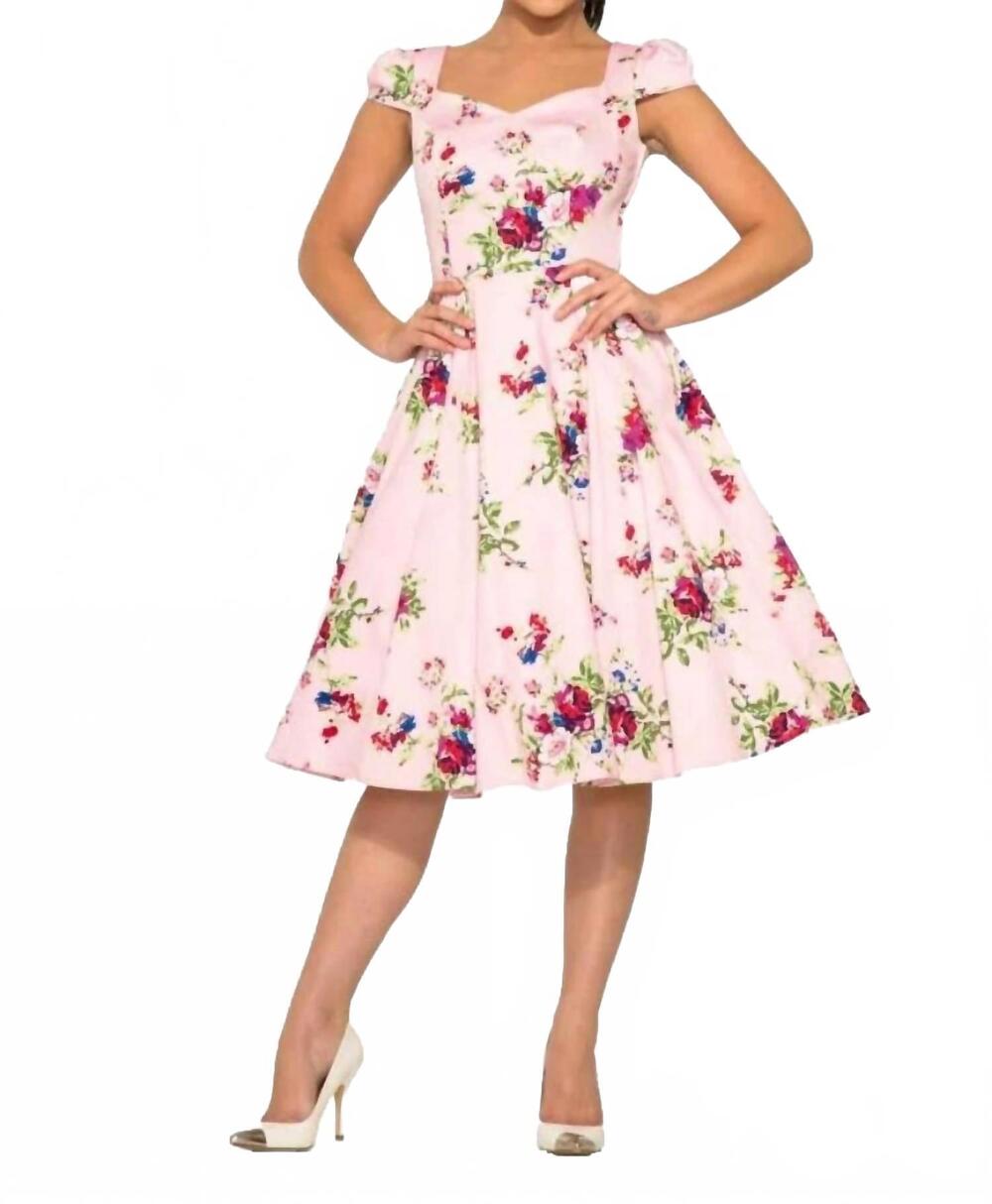 NEW HEARTS & ROSES royal ballet swing dress in pink